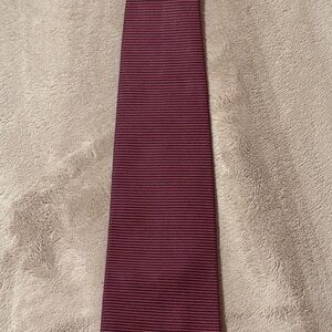 Faconnable Burgundy Striped Tie